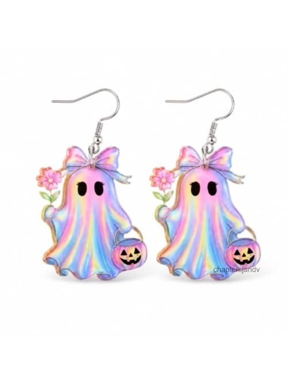 Ghost Dangle Earrings Halloween Party Lightweight Acrylic Gift